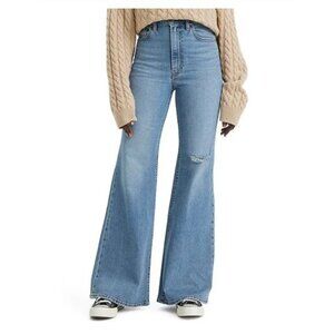 Levi's Blue Flare Wide Leg Jeans